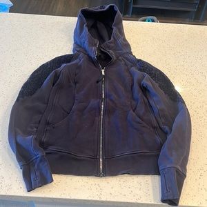 Lululemon velvet sleeve designed zip up hoodie with thumb holes